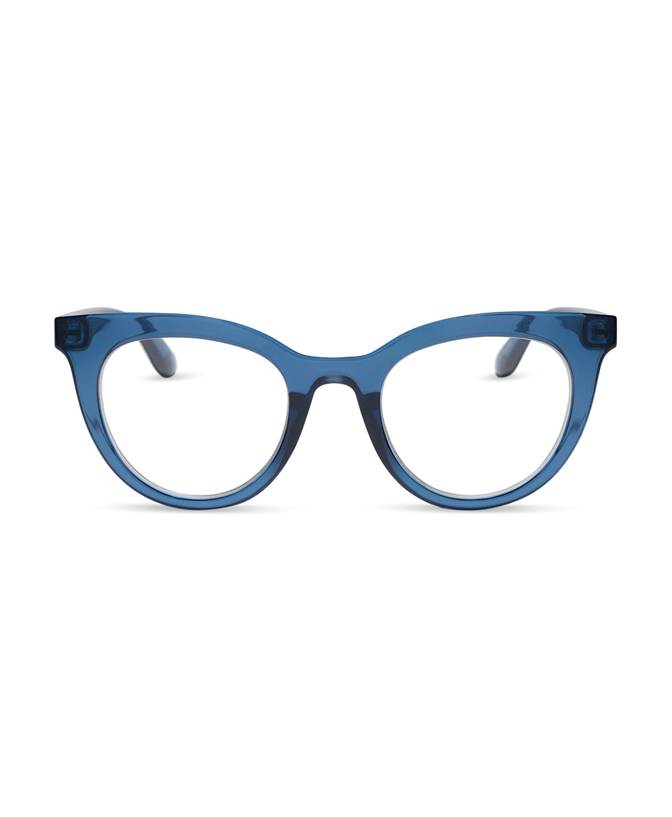 Female - Gillian Reader Glasses - Strawberry/Denim - by Patricia Nash - View 1 of 8