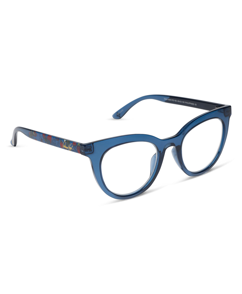 Female - Gillian Reader Glasses - Strawberry/Denim - by Patricia Nash - View 2 of 8