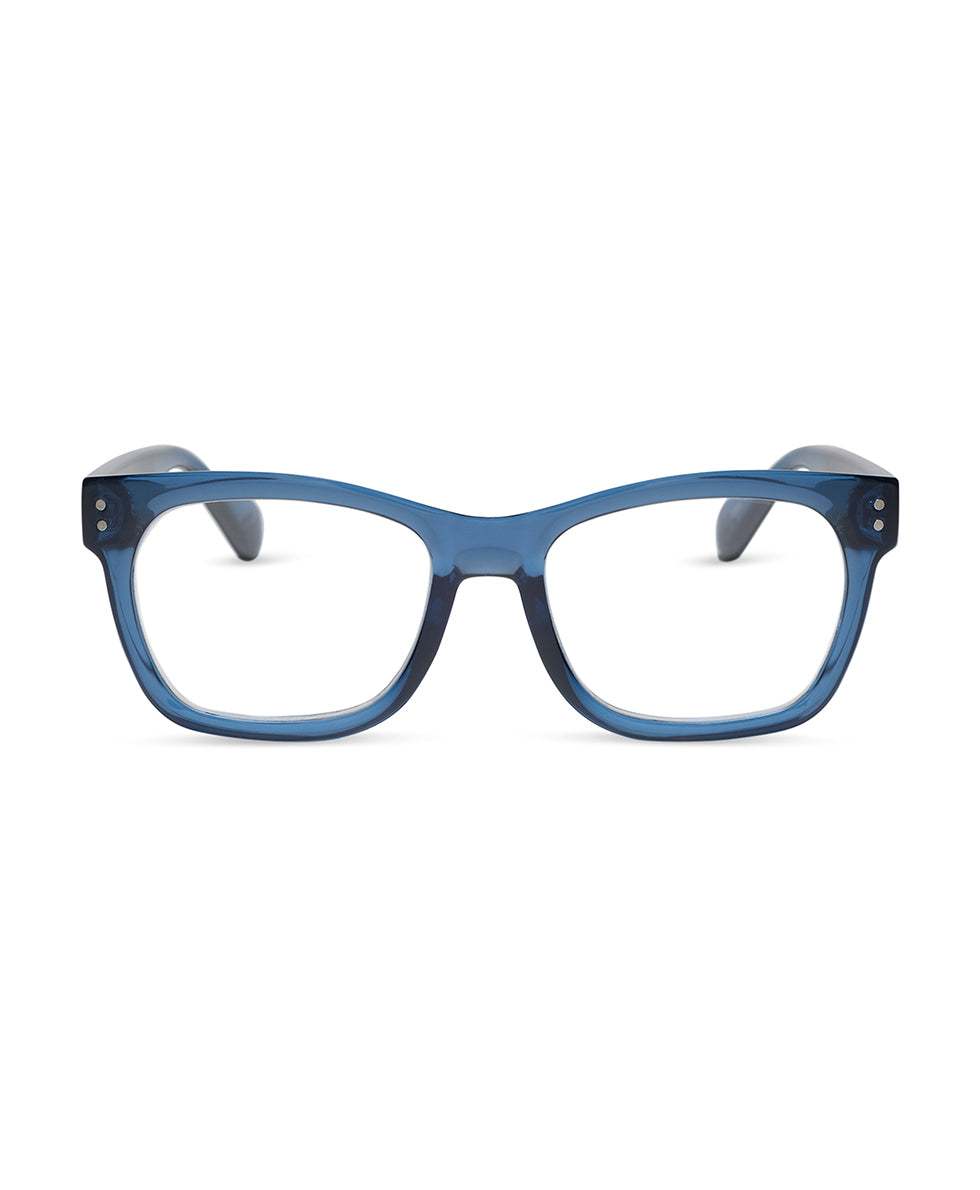 Female - Joan Reader Glasses - Strawberry/Denim - by Patricia Nash - View 1 of 8