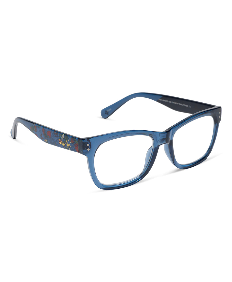 Female - Joan Reader Glasses - Strawberry/Denim - by Patricia Nash - View 2 of 8
