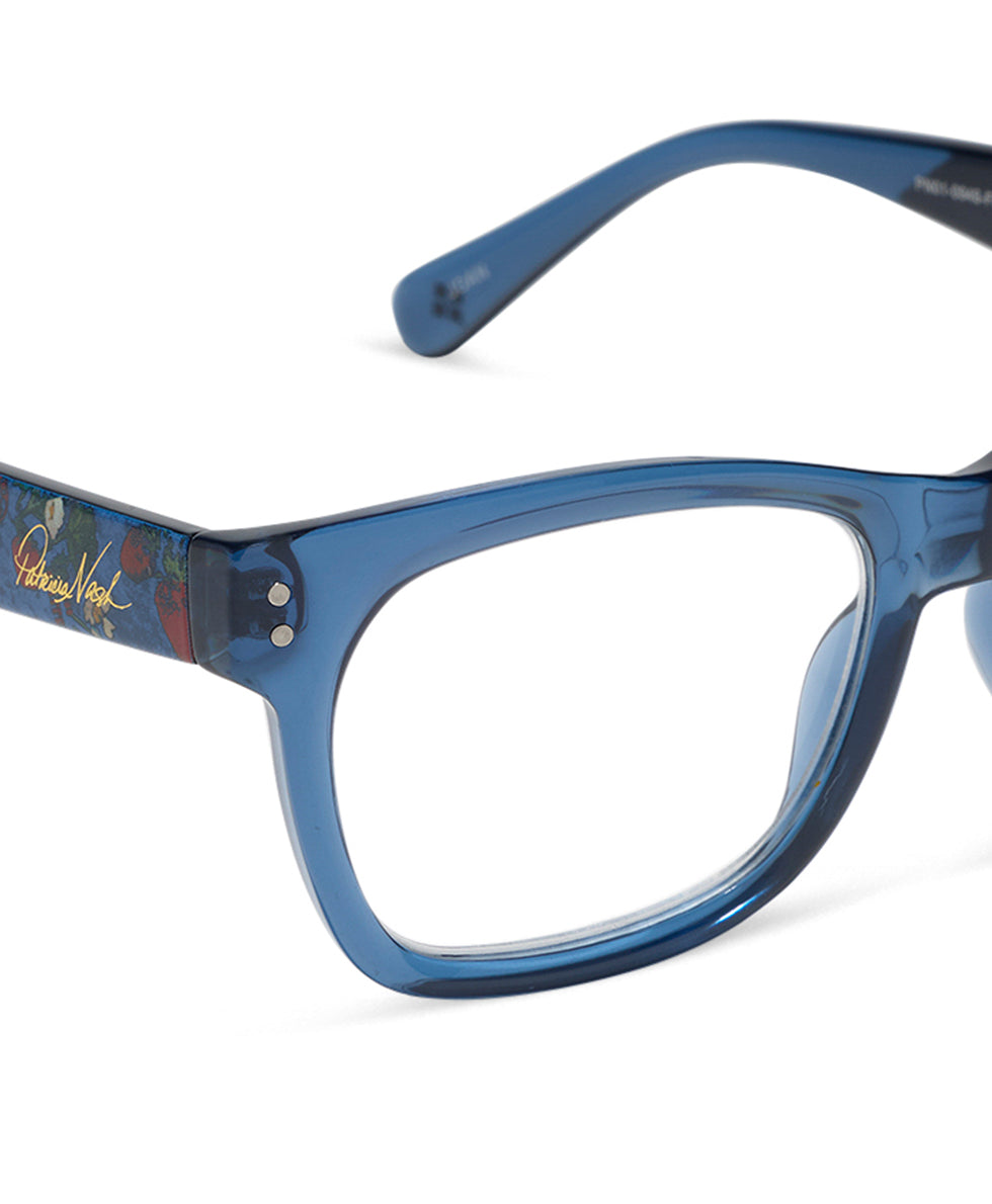 Female - Joan Reader Glasses - Strawberry/Denim - by Patricia Nash - View 4 of 8