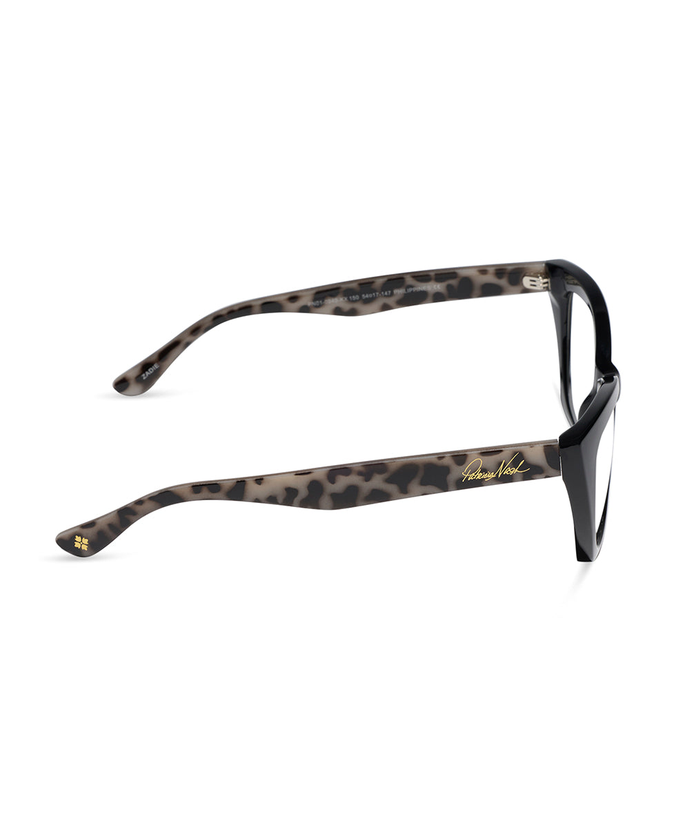 Female - Zadie Reader Glasses - Black/Cookies and Cream - by Patricia Nash - View 3 of 8