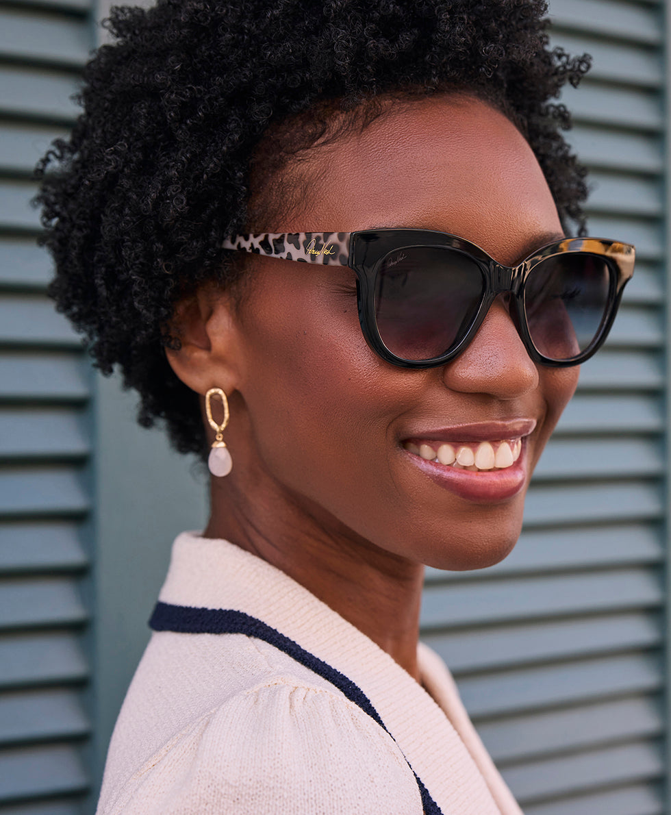 Female - Lena Sunglasses - Black/Cookies and Cream - black/cookies and cream - by Patricia Nash - View 4 of 9
