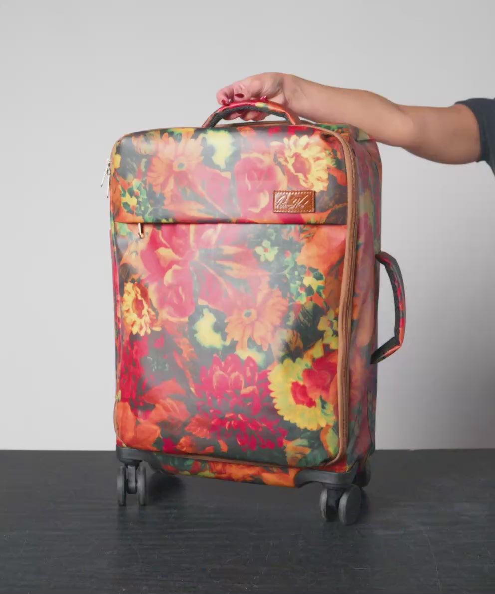 Female - Cagliari Roller Duffel - Patina Coated Linen Canvas — Harbor Nights - harbor nights - by Patricia Nash - View 4 of 8
