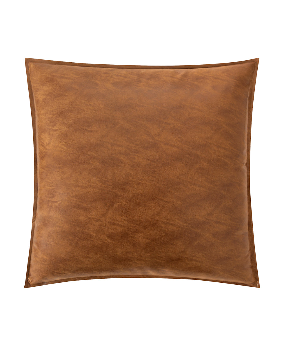 Euro Sham - Faux Leather Collection - camel - by Patricia Nash - View 1 of 2