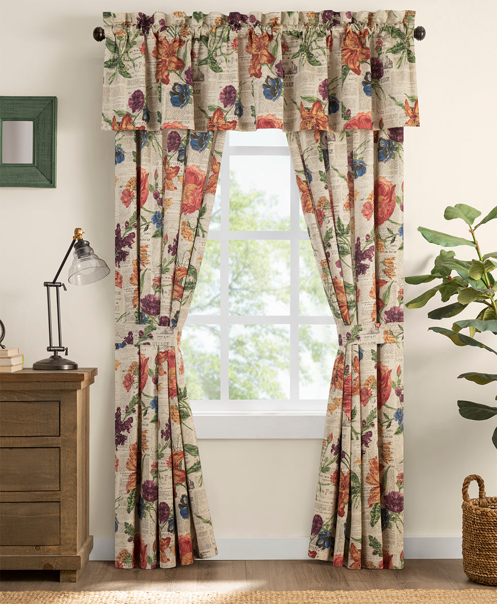 Curtains - Parisian Newspaper Collection - by Patricia Nash - View 1 of 1