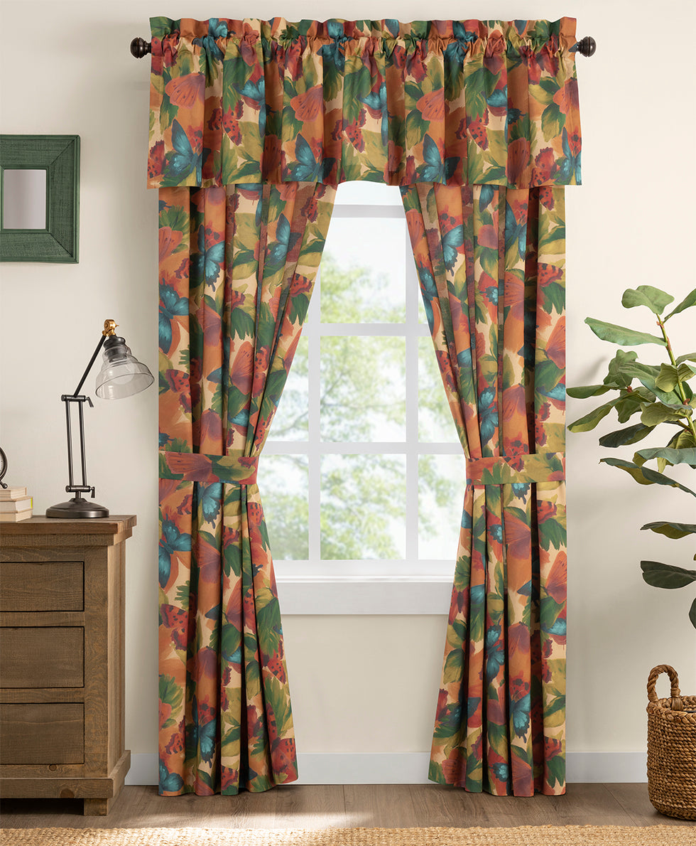 Tailored Valance - Watercolor Butterfly Collection - by Patricia Nash - View 1 of 1