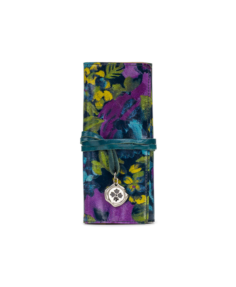 Gioelli Roll Up Jewelry Case  - Deep Blue Nature