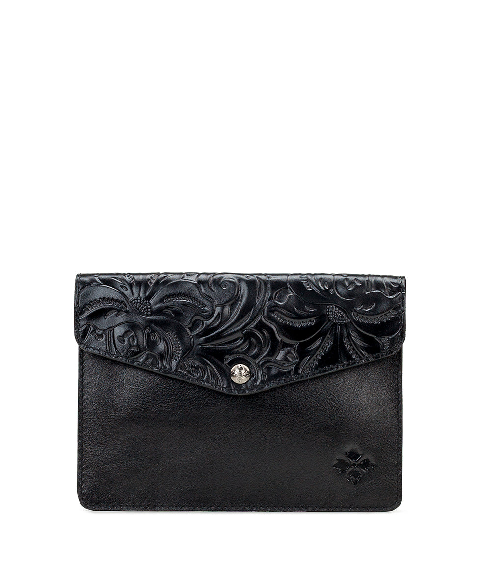 Mini iPad Case - Tooled - black - by Patricia Nash - View 1 of 3