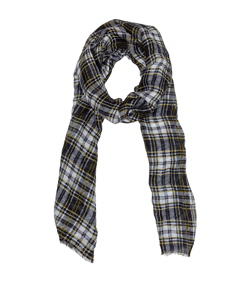 Scarf Black and White Plaid Patricia Nash