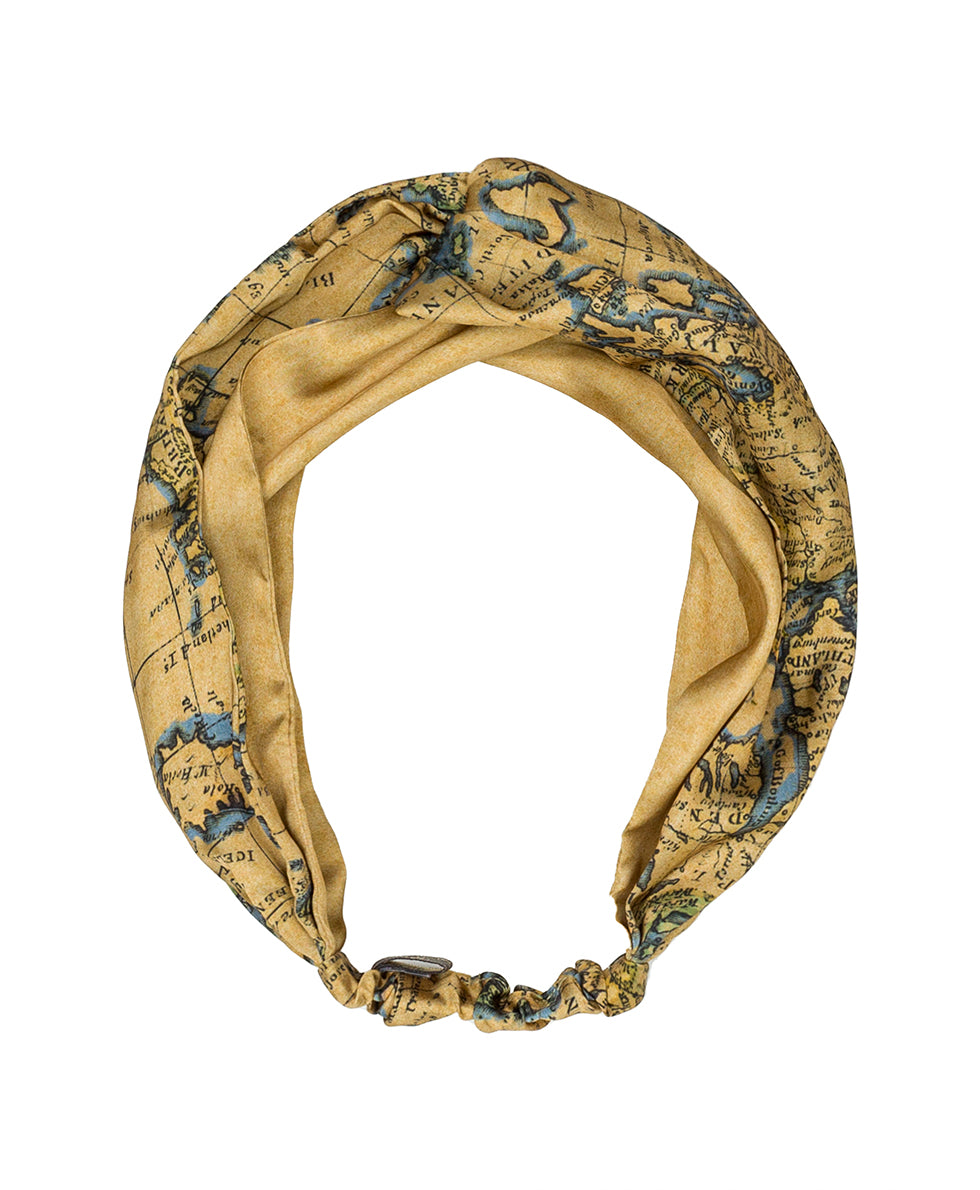 Headband - European Map Print - by Patricia Nash - View 1 of 2