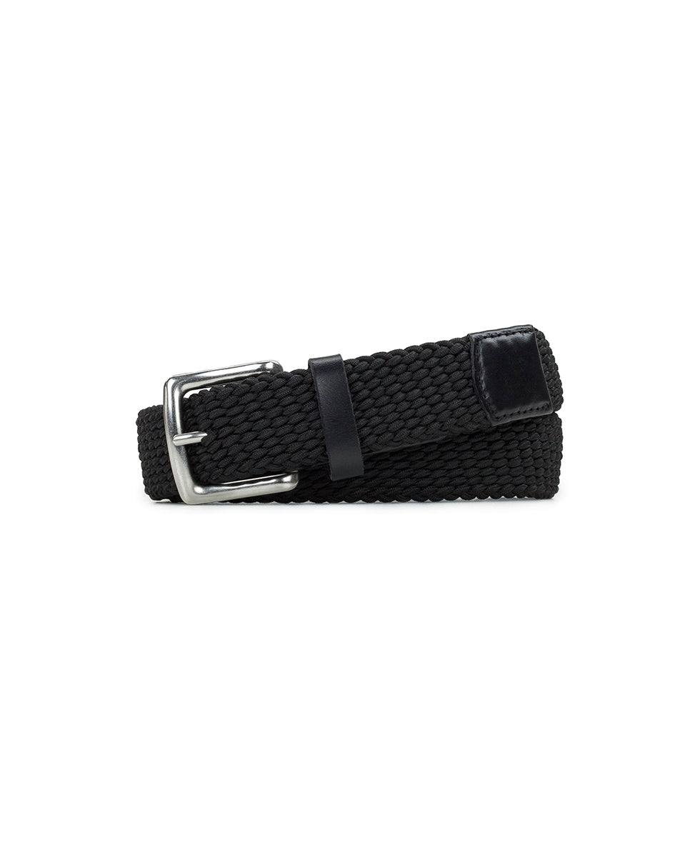 Mens - Nash Men's Rope Belt - Rope and Leather — Black - by Patricia Nash - View 1 of 3