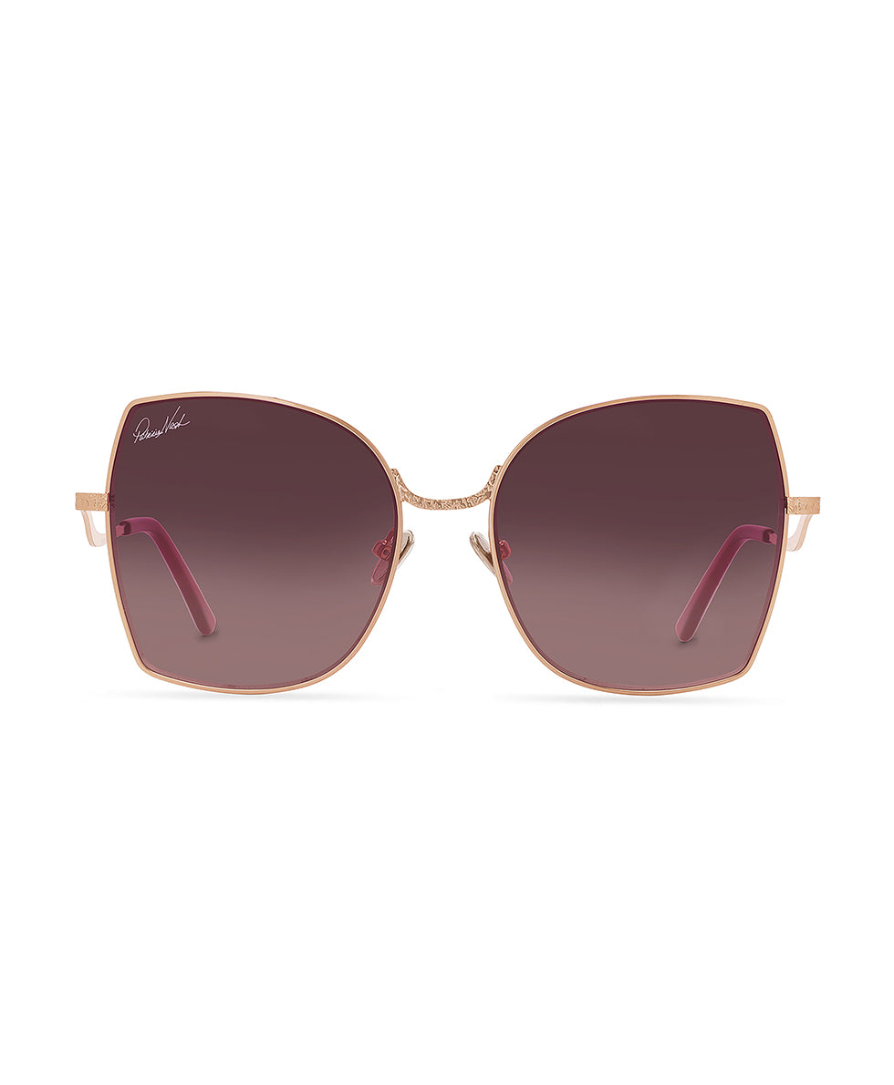 Shop Glitter Rimless Vintage Fashion Sunglasses Pinot