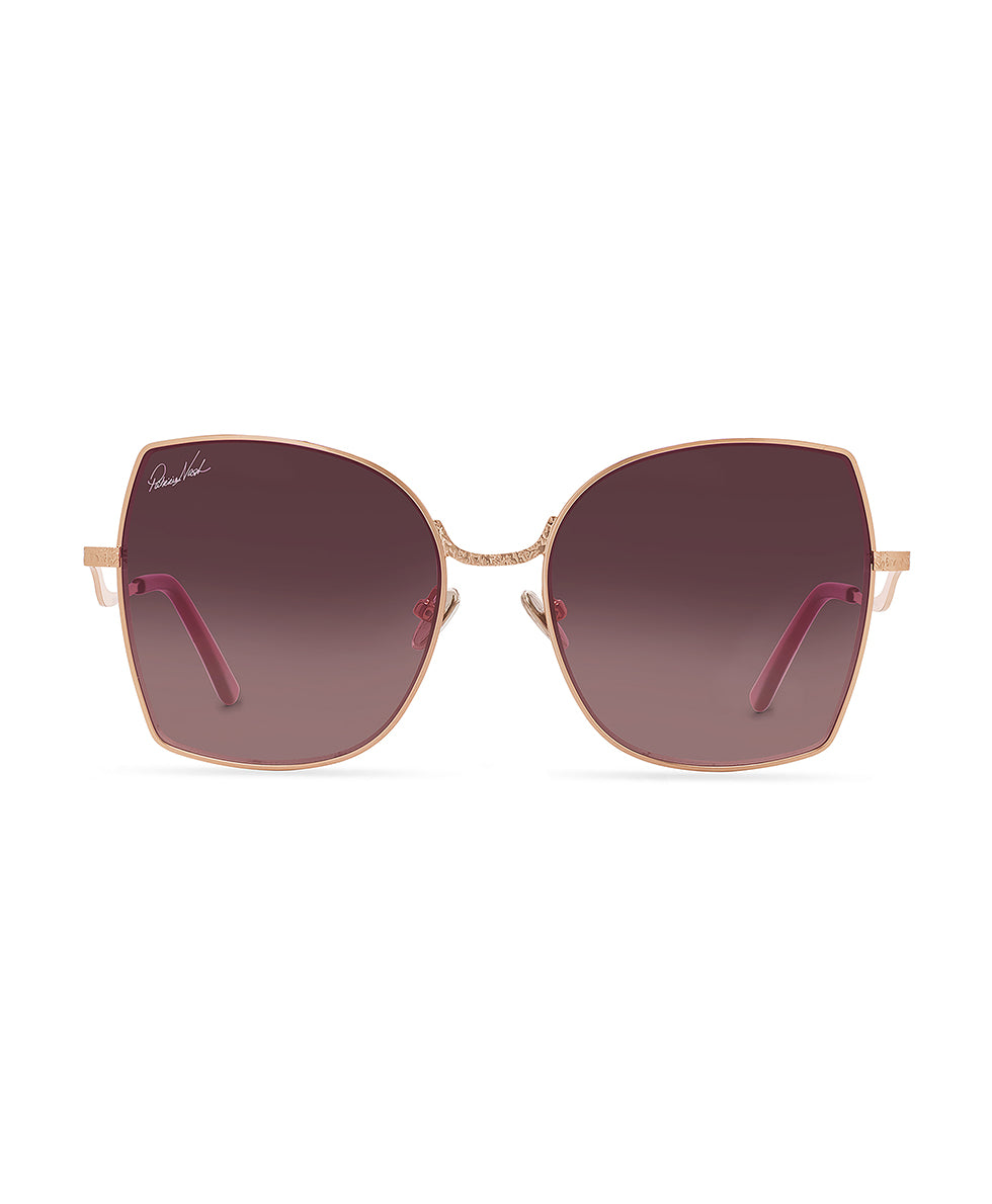 Sophia Wire Sunglasses  - Wine - wine - by Patricia Nash - View 1 of 8