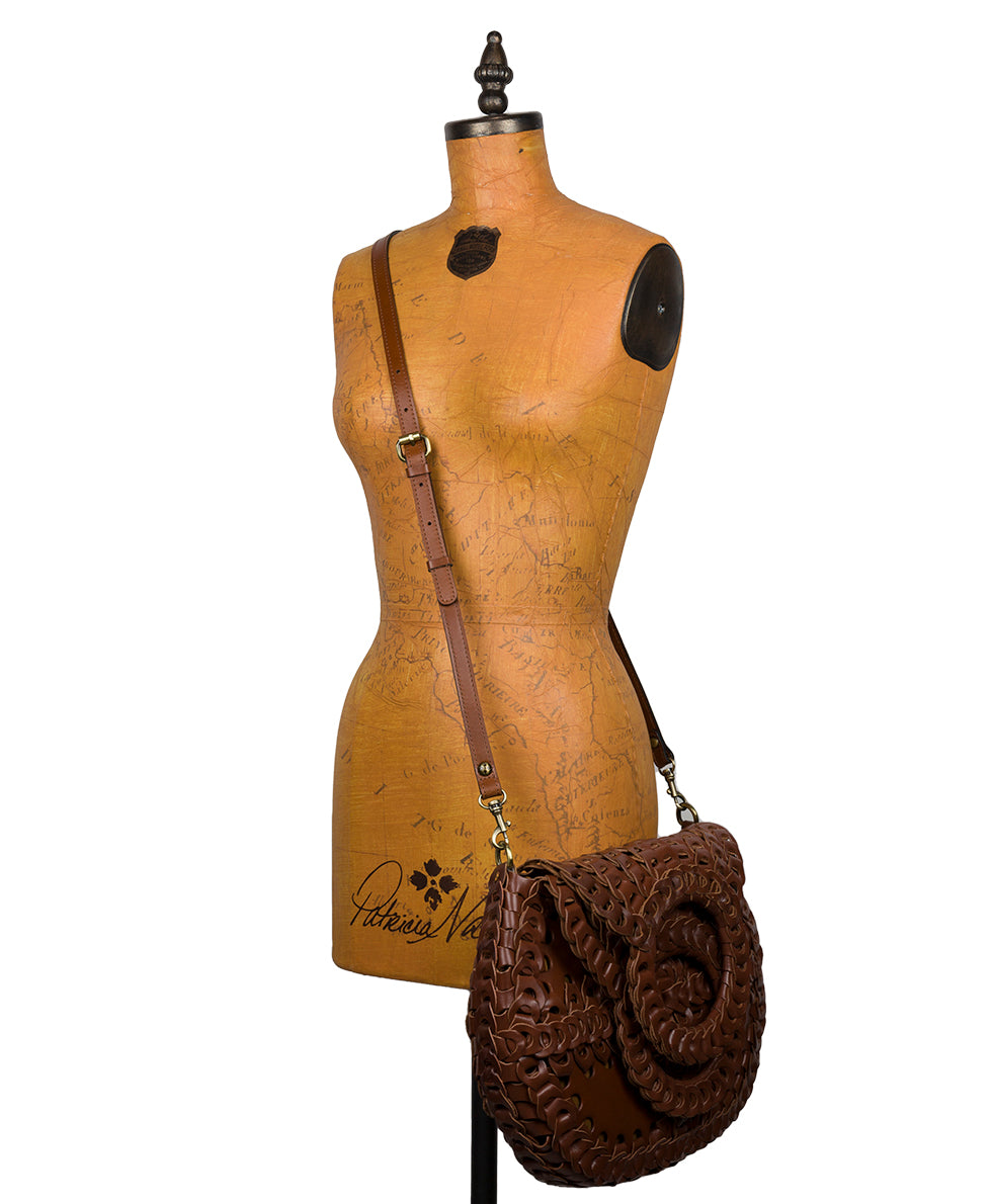 Female - Pisticci Flapover Crossbody Bag - Chainlink Leather - florence - by Patricia Nash - View 5 of 6