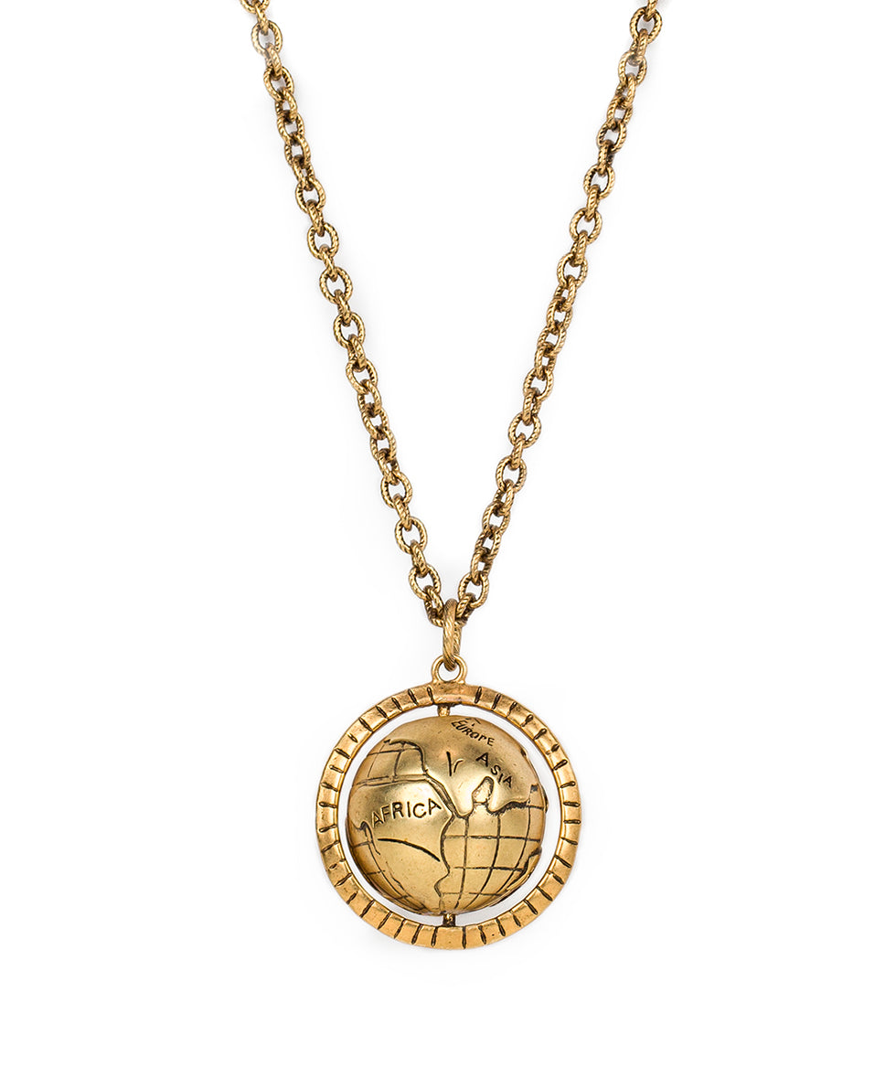 14K Gold Diamond Globe Pendant 67826: buy online in NYC. Best price at  TRAXNYC.