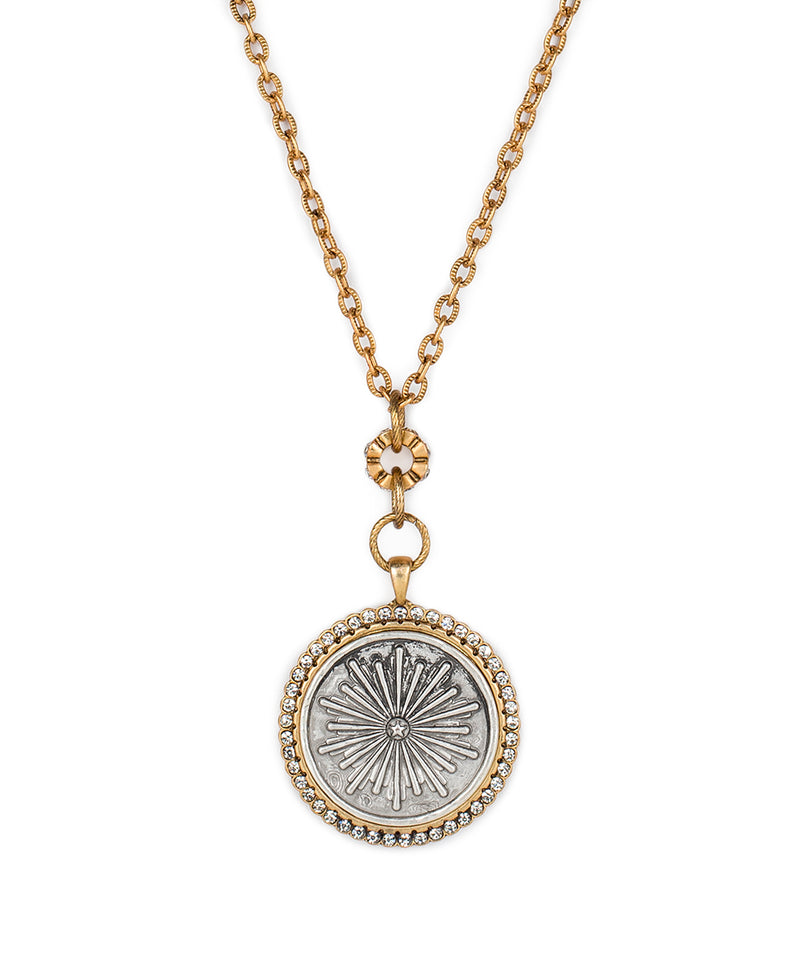 Long Coin Pendant Necklace - Romantic Coin