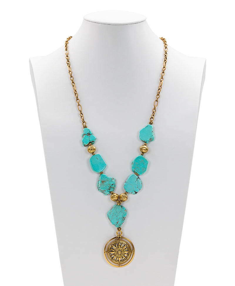 Turquoise Necklace - Compass