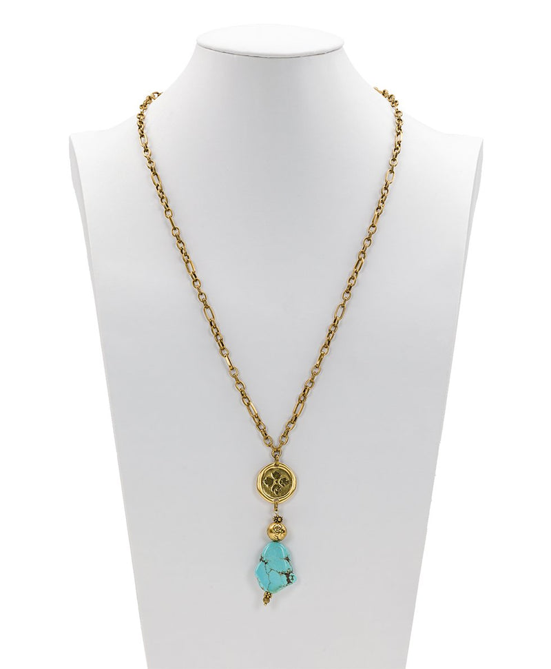 Wax Charm Stone Necklace