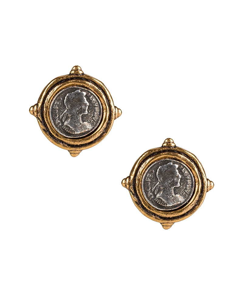 Ancient Coin Stud Earrings  - Not So Basics