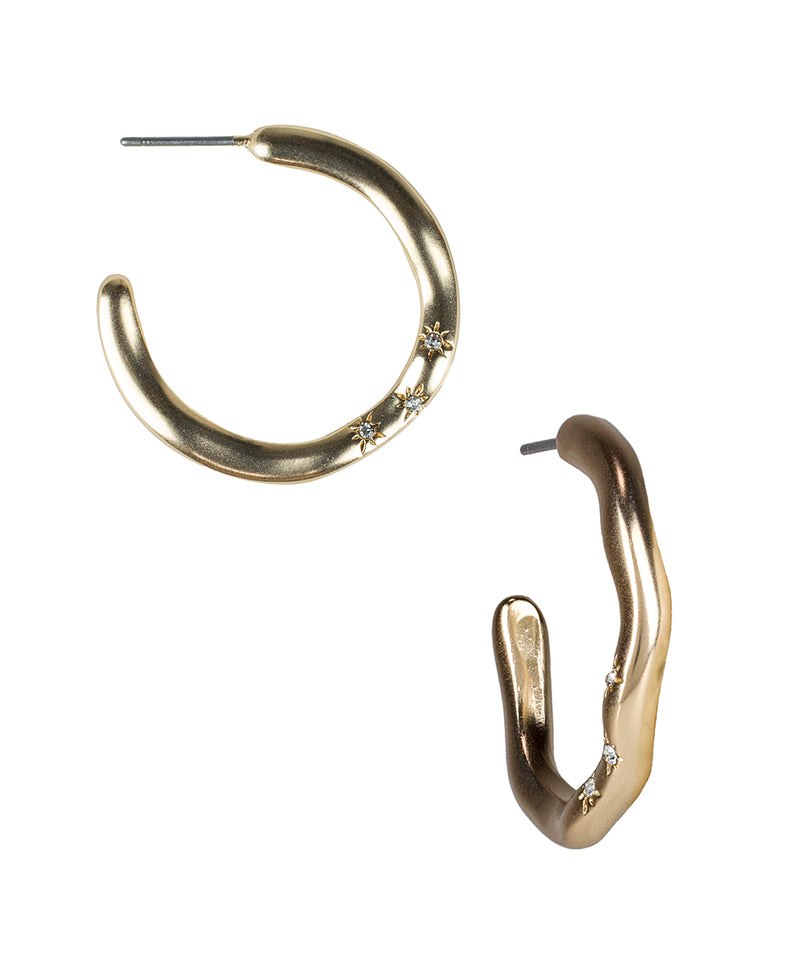 Hoop Earrings -  Hammered Collection