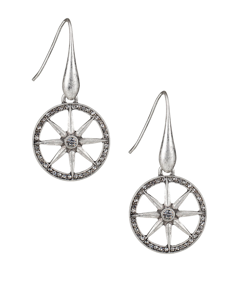Compass Drop Earrings - Remember The Moments