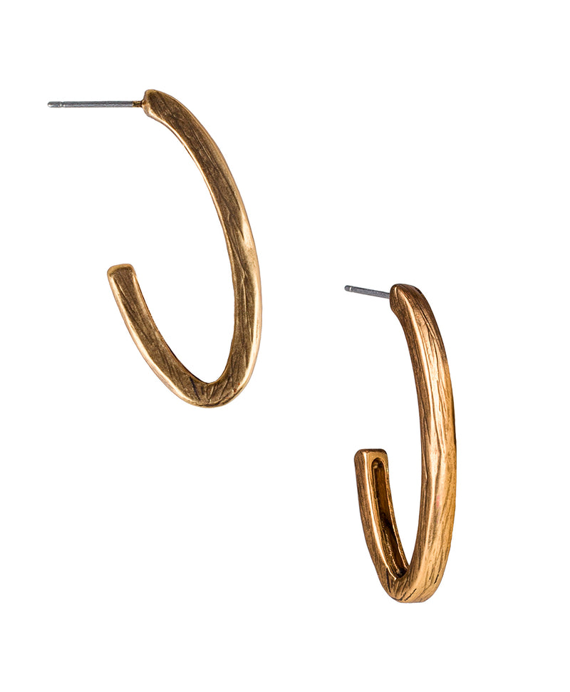 Hammered Hoop Earrings - Not So Basics – Patricia Nash