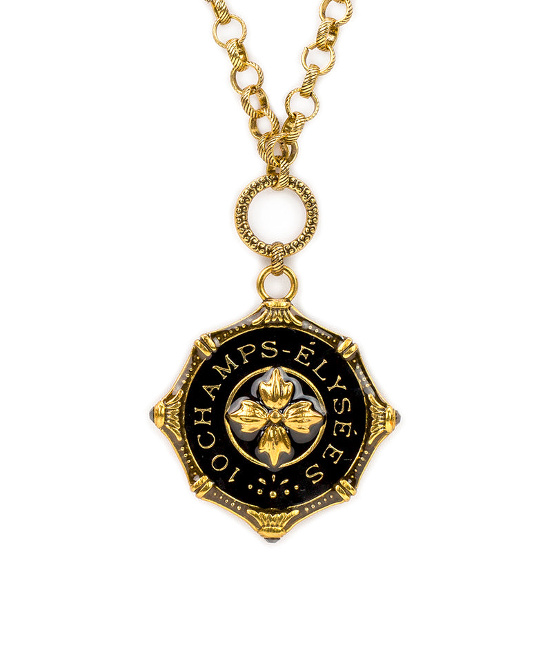 Champs Elysees Pendant Necklace - Russian Gold
