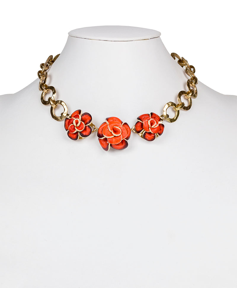 Juliete Flower Necklace - Bouquet Collection Russian Gold