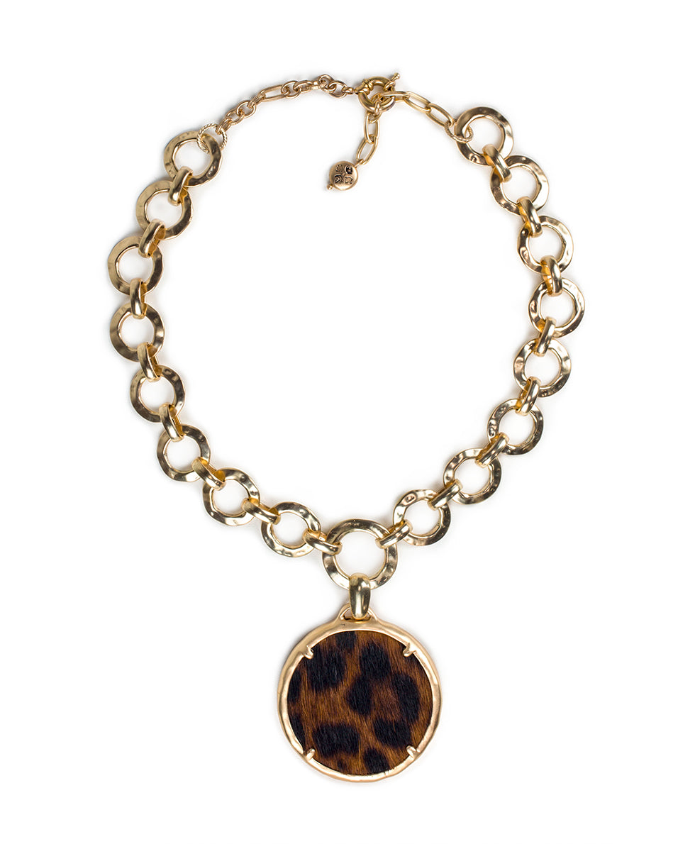 Leopard print sale necklace