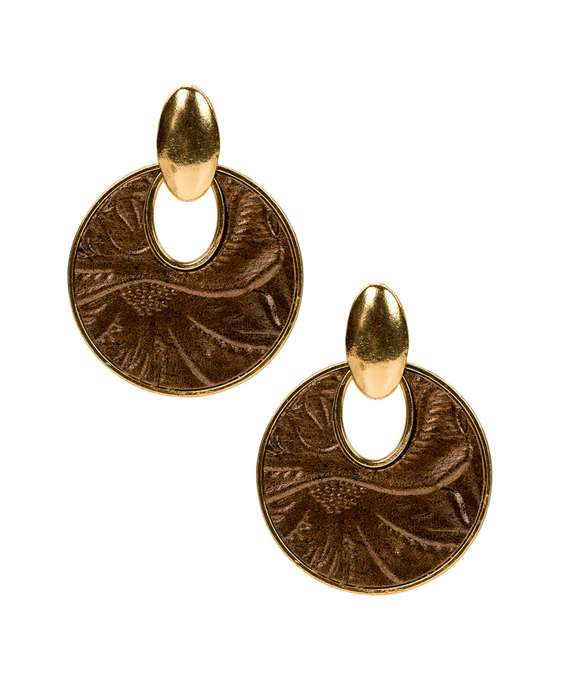 Simone Doorknocker Earrings - Antique Gold