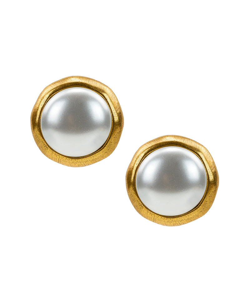 World Coin Pearl Studs