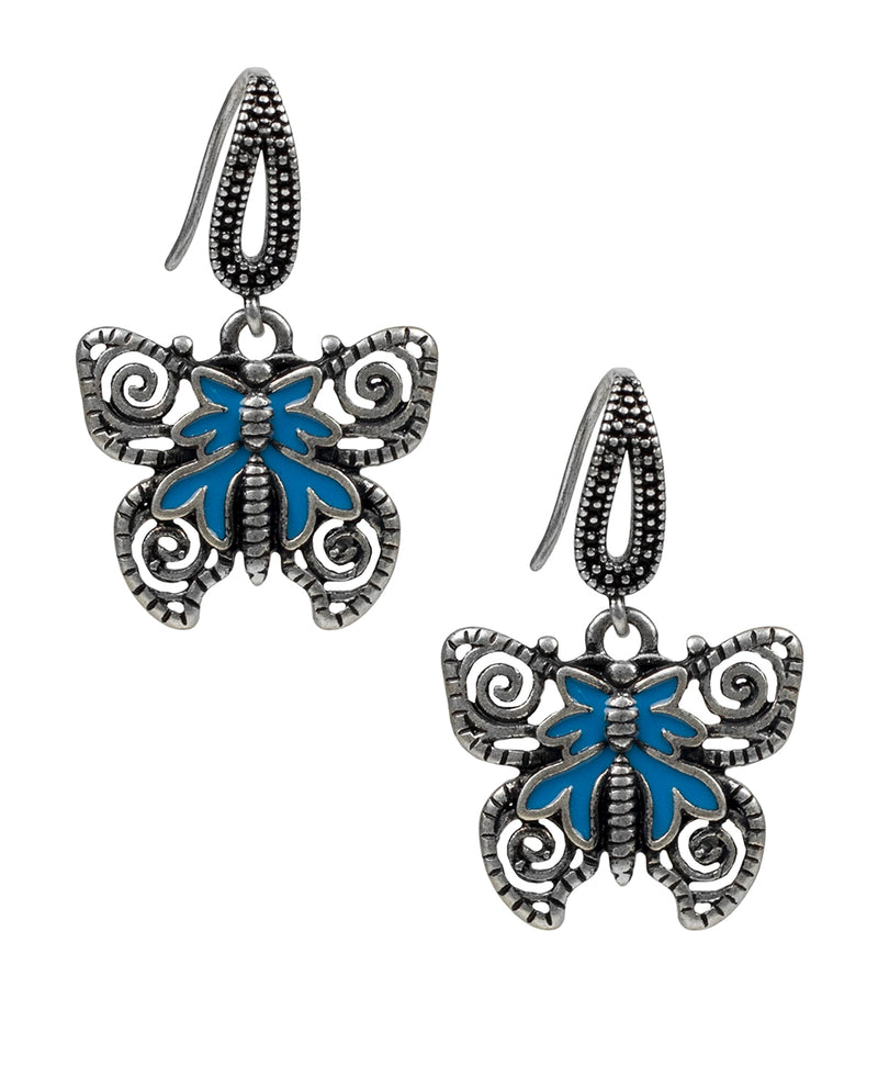 Enamel Butterfly Dangles - Charming Collection