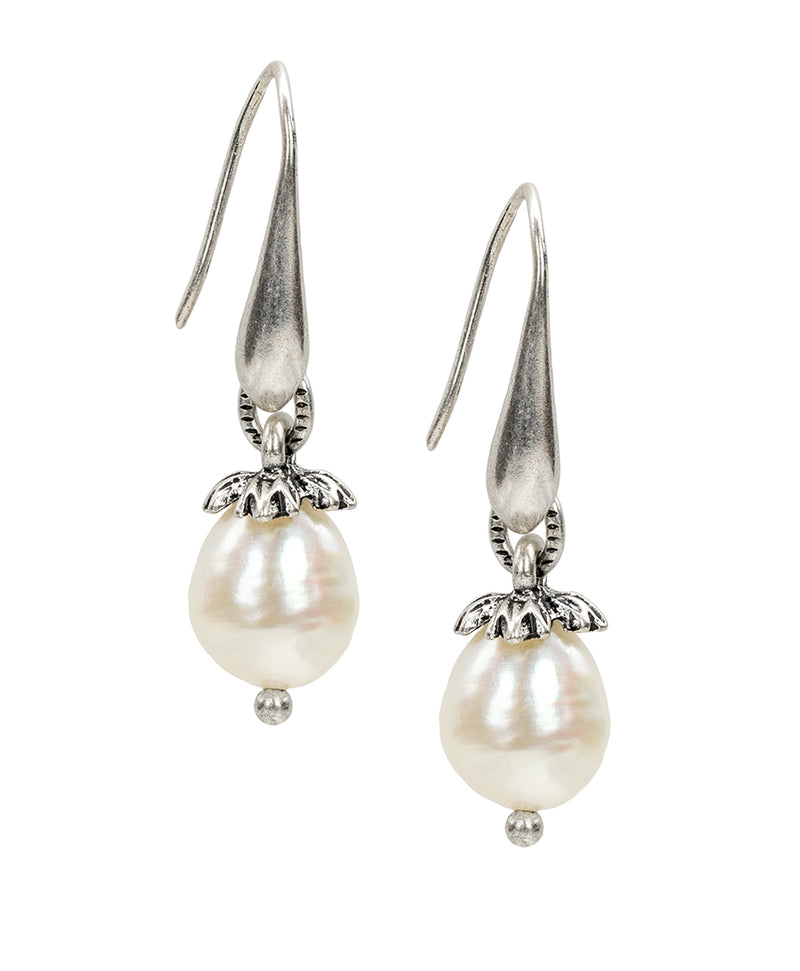 Cap Pearl Earrings - Floret Charm