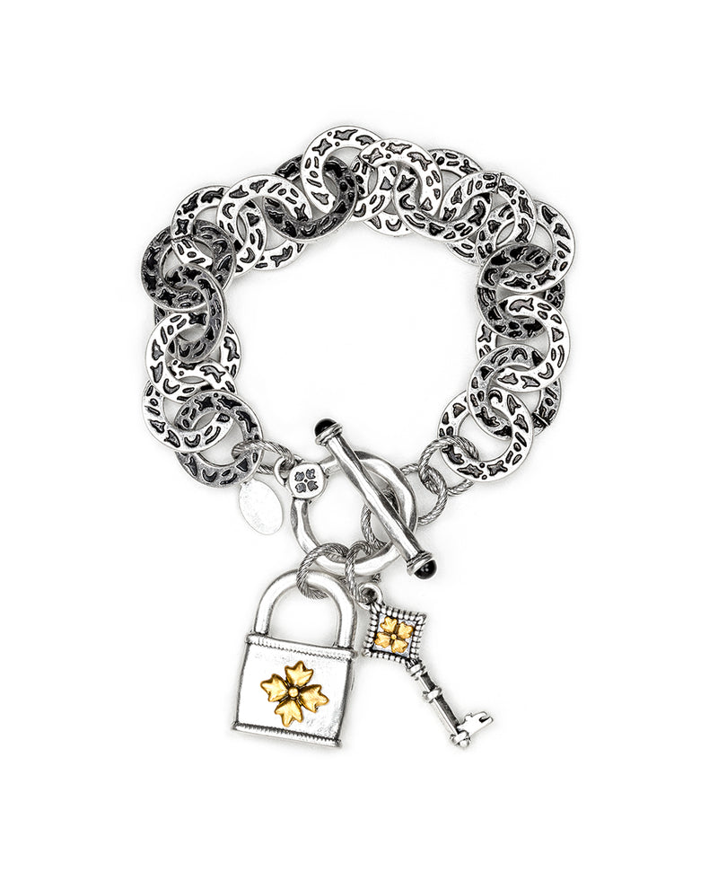 Lock & Key Toggle Bracelet