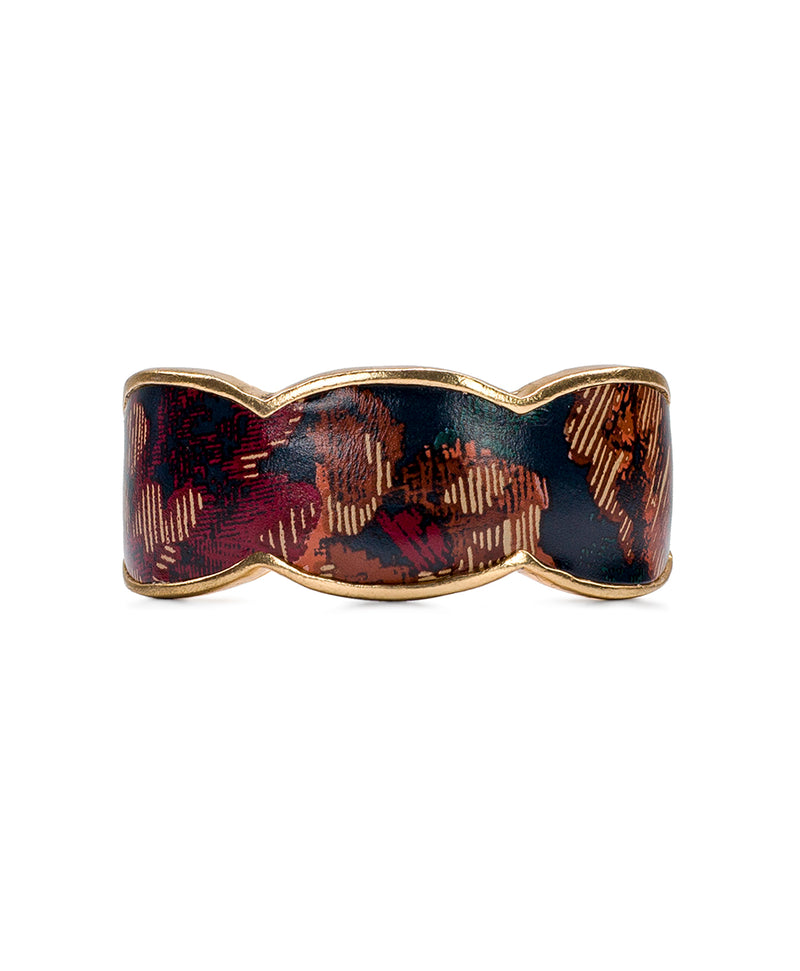Elisabetta Leather Inset Cuff - Fall Tapestry