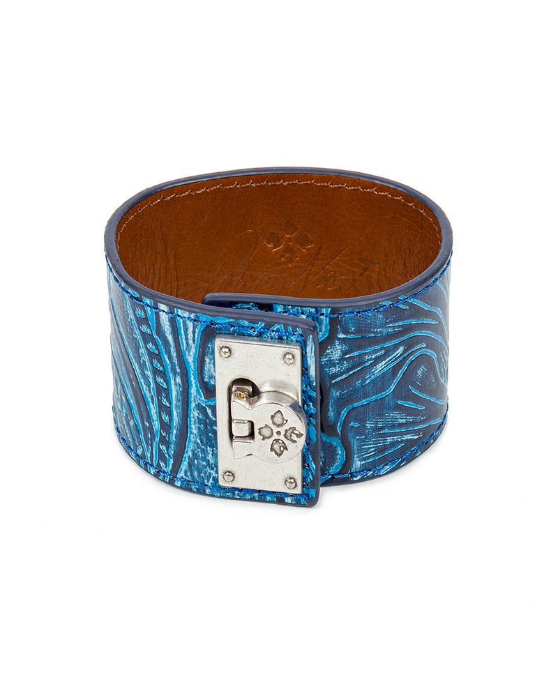 Irena Leather Cuff - Mediterranean Floral Tooled