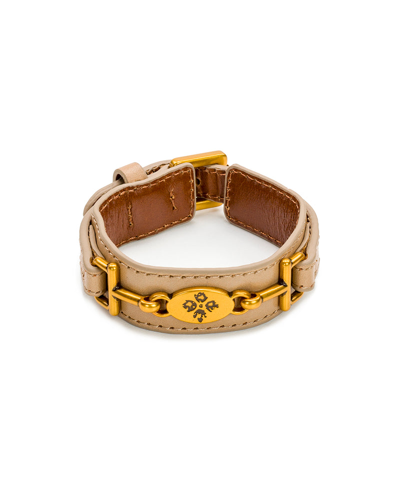Delphine Leather Cuff - Biscuit