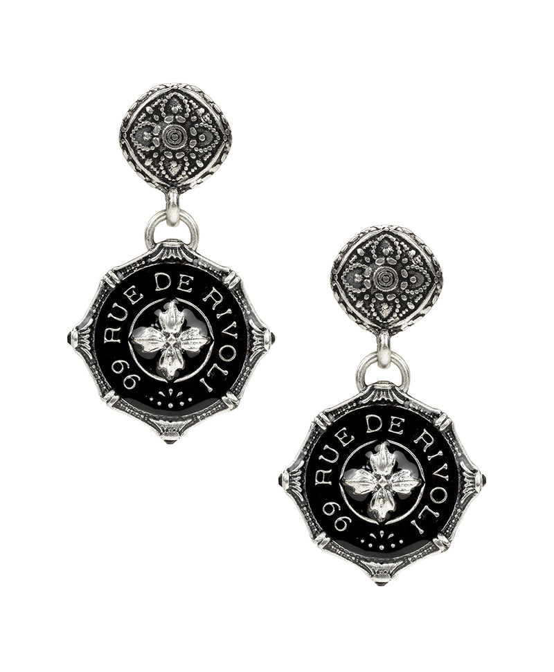 Filigree Rue De Rivoli Drop Earrings - Silver Ox