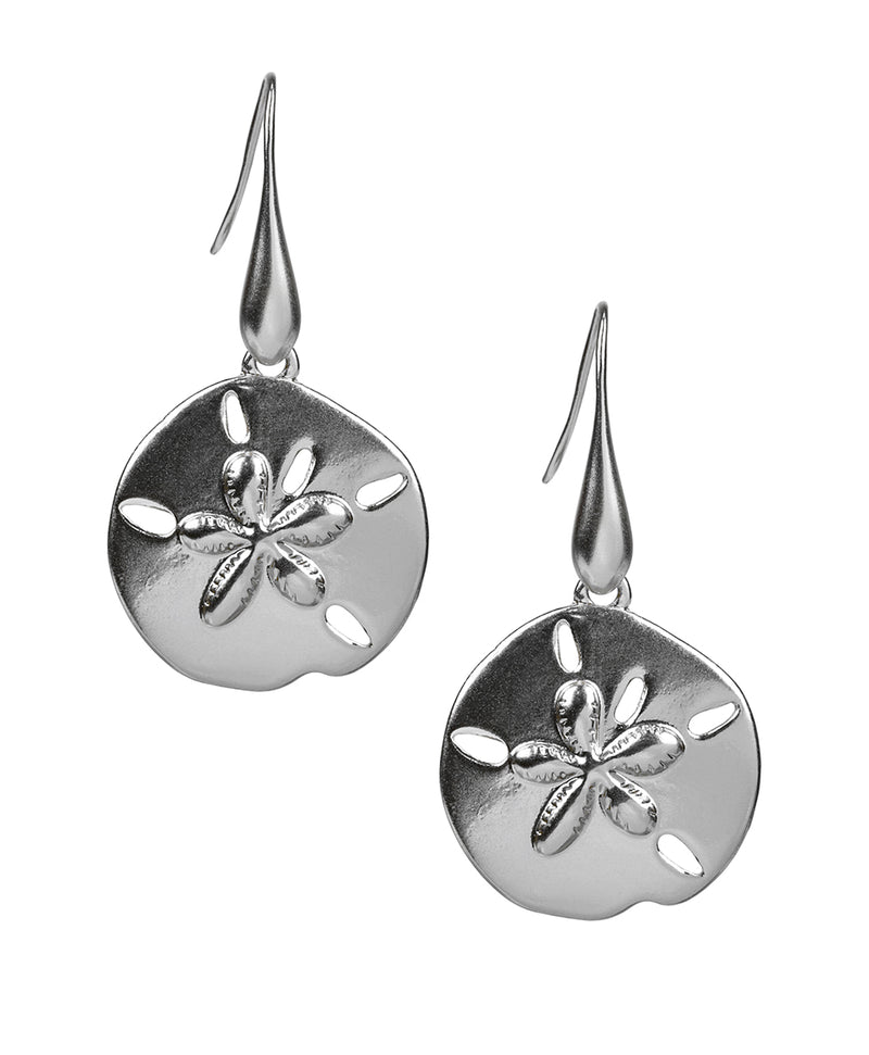 Sand Dollar Drop Earrings - Oceanic Collection