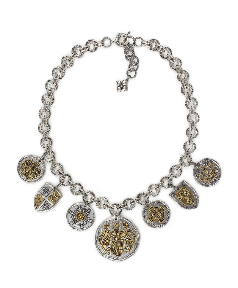 Charm Necklace - Coin and Crest