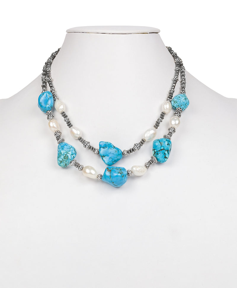 Double Strand Necklace - Turquoise
