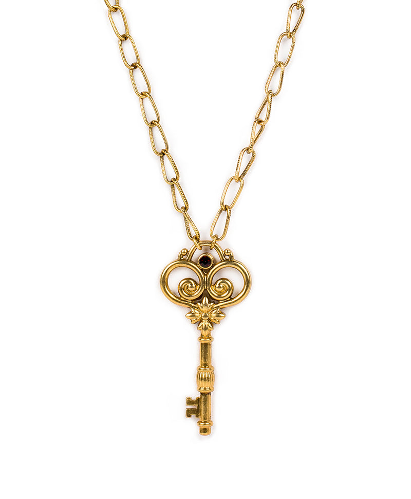 Filigree Key Pendant Necklace - Vintage Key Collection