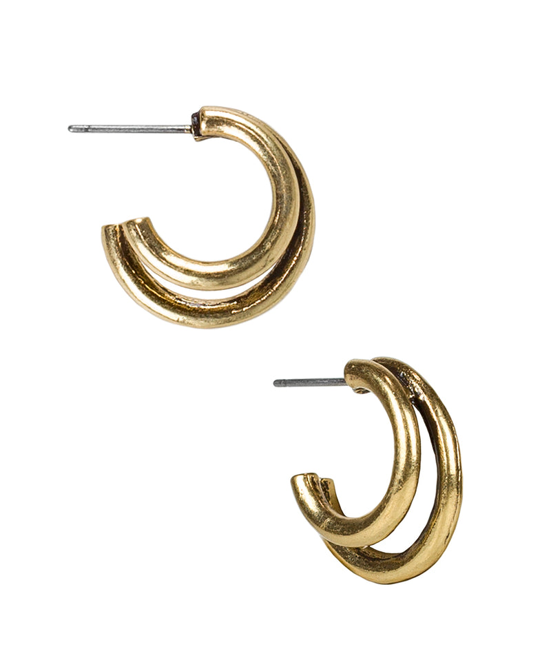 Double Wire Hoop Earrings  - Not So Basics