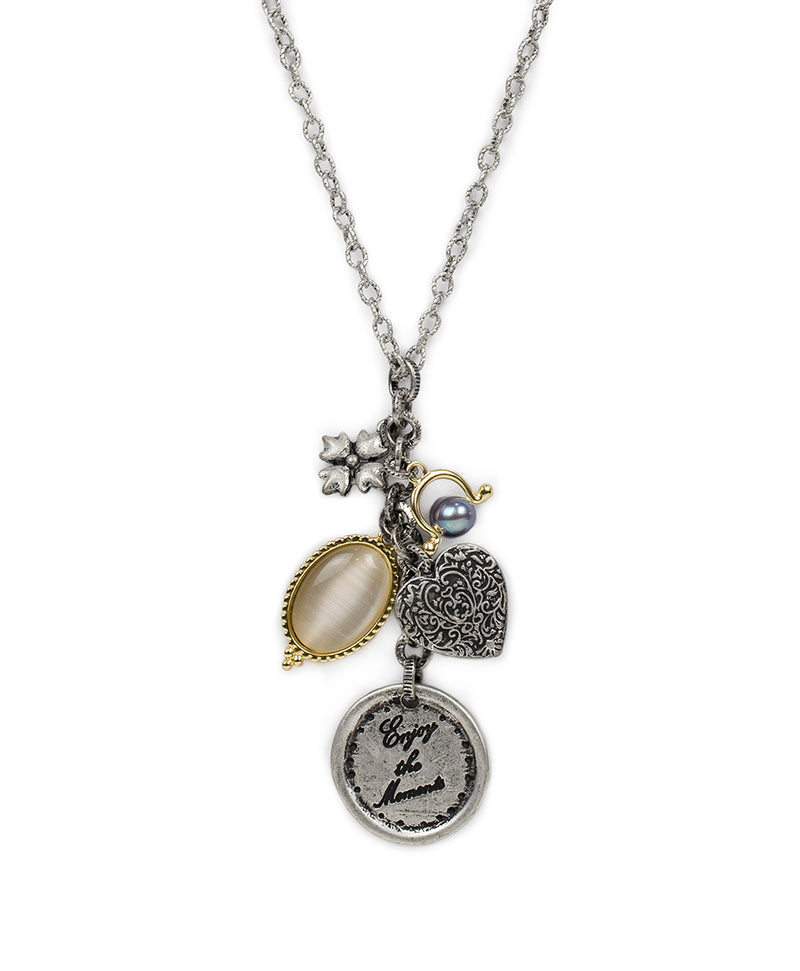 Multi Charm Necklace - Enjoy the Moments