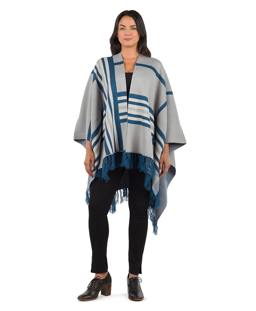 Striped Shawl - Fringed - brown - by Patricia Nash - View 1 of 14