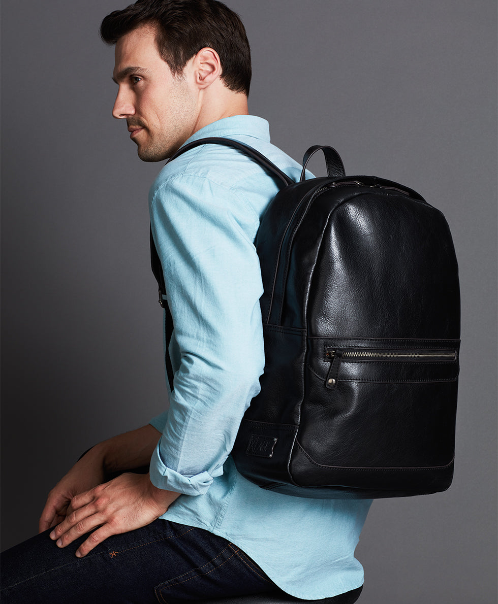 Male - Backpack - Heritage Leather - tan - by Patricia Nash - View 11 of 13