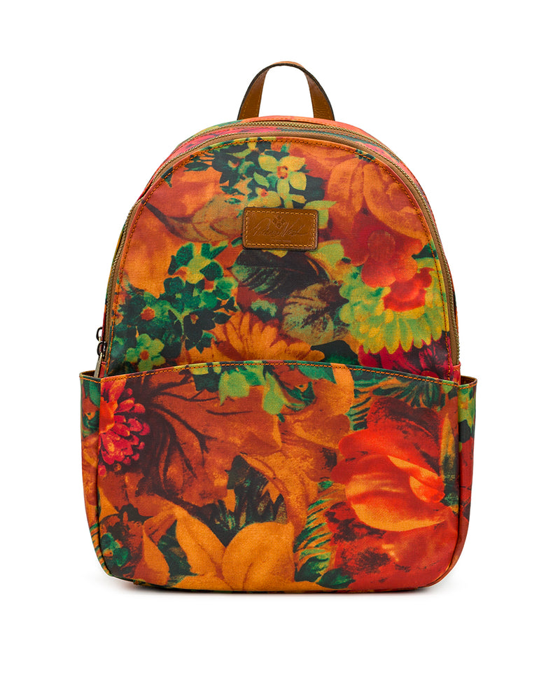 Turi Backpack - Patina Coated Linen Canvas Multi