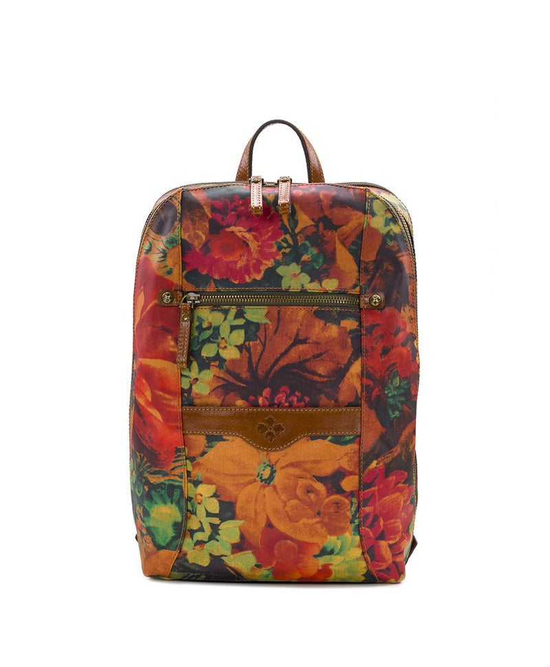 Pontori Backpack - Patina Coated Linen Canvas Multi