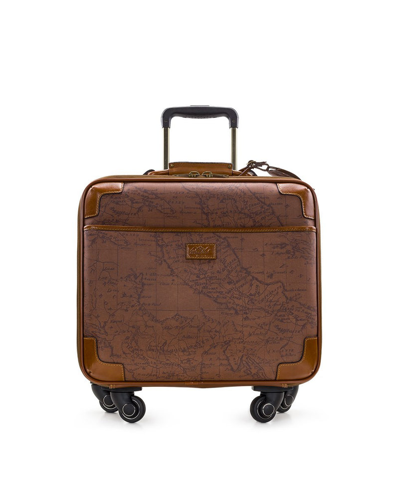 Velino Trolley - Patina Coated Linen Canvas Signature Map